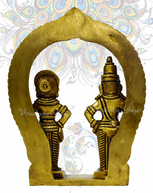 Vitt Rukmi Brass Vitthal Rukmani/ Vithal Rukmini Idol – Vrindavan Bazaar